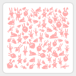 Pink bunnies Sticker